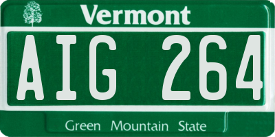 VT license plate AIG264