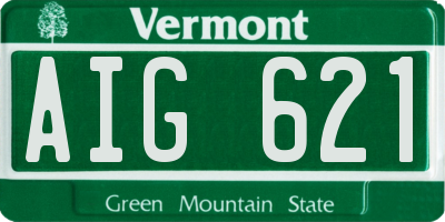 VT license plate AIG621