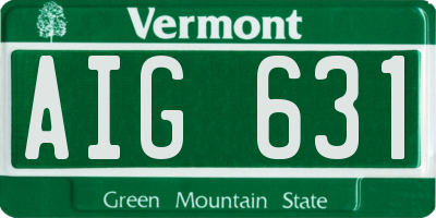 VT license plate AIG631