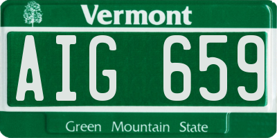 VT license plate AIG659
