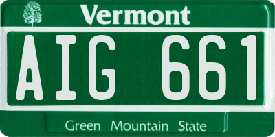 VT license plate AIG661