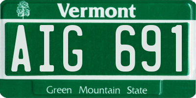 VT license plate AIG691