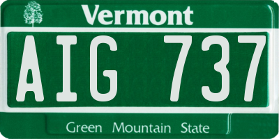 VT license plate AIG737