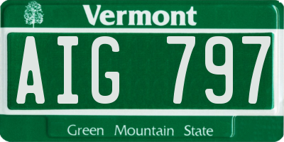 VT license plate AIG797