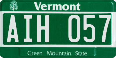 VT license plate AIH057
