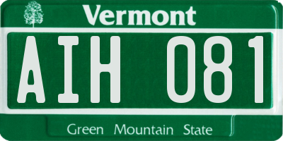 VT license plate AIH081