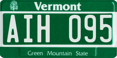 VT license plate AIH095