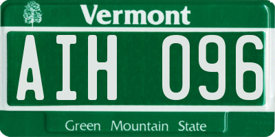 VT license plate AIH096