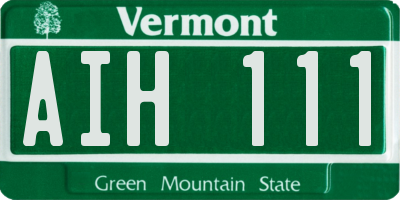 VT license plate AIH111