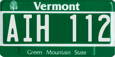 VT license plate AIH112