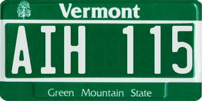 VT license plate AIH115