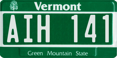 VT license plate AIH141