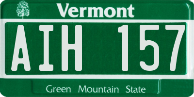 VT license plate AIH157