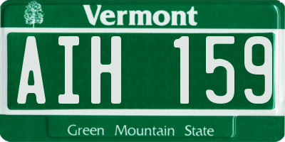 VT license plate AIH159