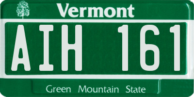 VT license plate AIH161