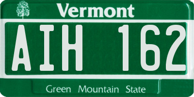 VT license plate AIH162