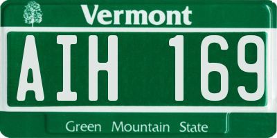 VT license plate AIH169