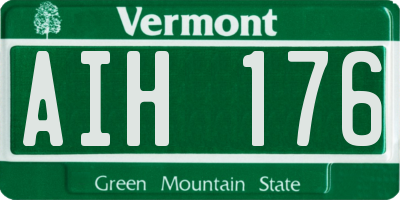 VT license plate AIH176