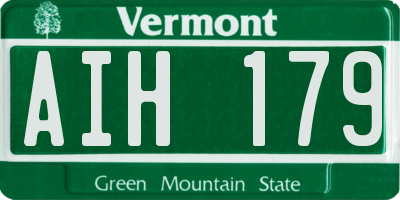VT license plate AIH179