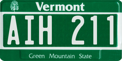 VT license plate AIH211