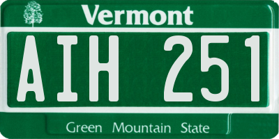 VT license plate AIH251