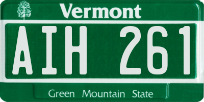 VT license plate AIH261