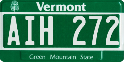 VT license plate AIH272