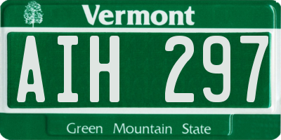 VT license plate AIH297