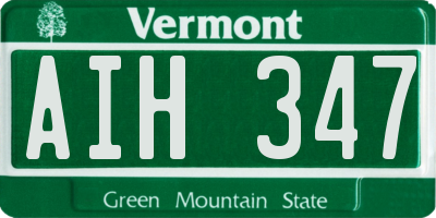VT license plate AIH347