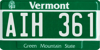 VT license plate AIH361