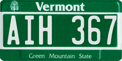VT license plate AIH367