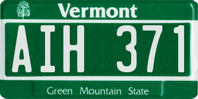 VT license plate AIH371