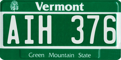 VT license plate AIH376