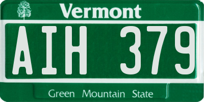 VT license plate AIH379