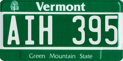 VT license plate AIH395
