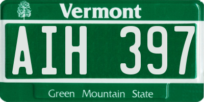 VT license plate AIH397