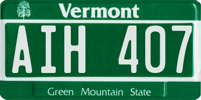 VT license plate AIH407