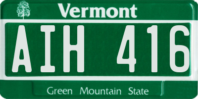 VT license plate AIH416