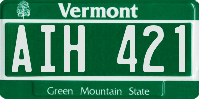VT license plate AIH421