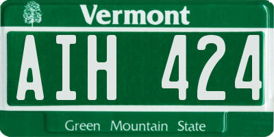 VT license plate AIH424