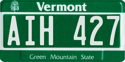 VT license plate AIH427