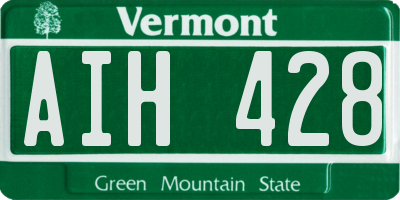 VT license plate AIH428