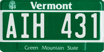 VT license plate AIH431