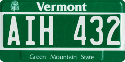 VT license plate AIH432