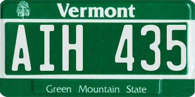 VT license plate AIH435