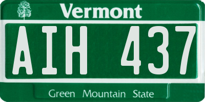 VT license plate AIH437