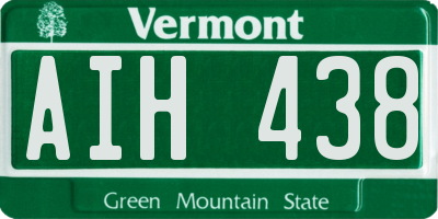 VT license plate AIH438