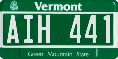 VT license plate AIH441