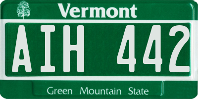 VT license plate AIH442