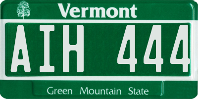 VT license plate AIH444